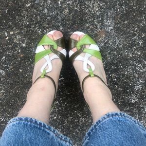 Shellys London green heels